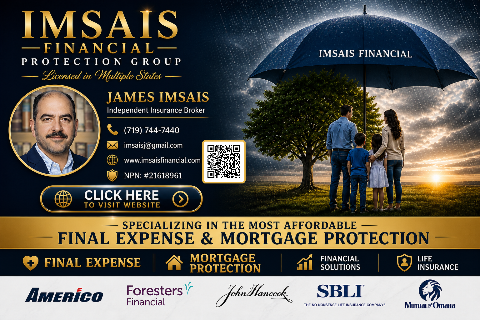 IMSAIS Financial Protection Group - James Imsais Business Card